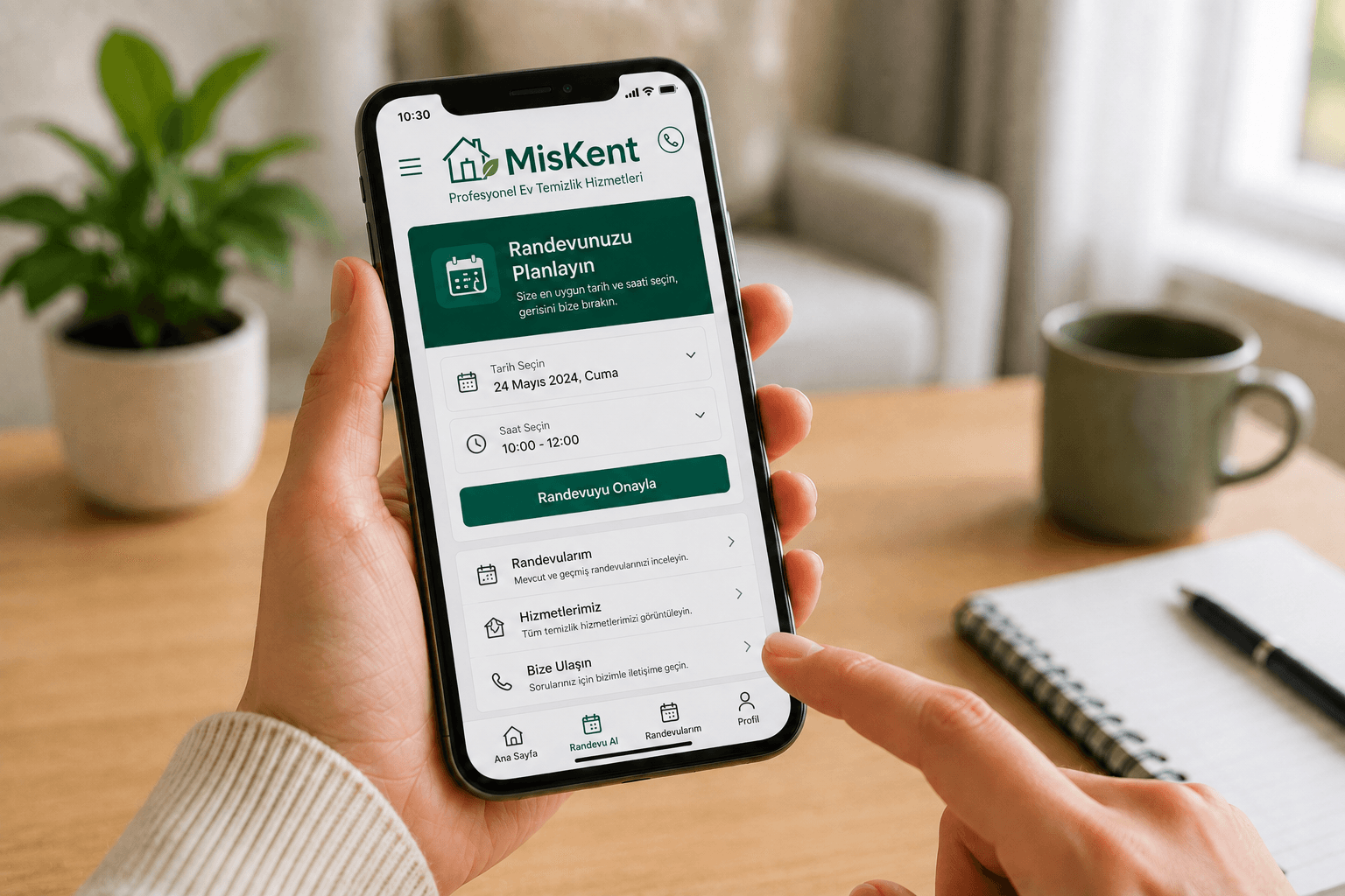 MisKent online temizlik randevu sistemi